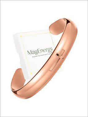 Pure Copper Cuff Bracelet Handcrafted Engraved Cross Adjustable Unisex